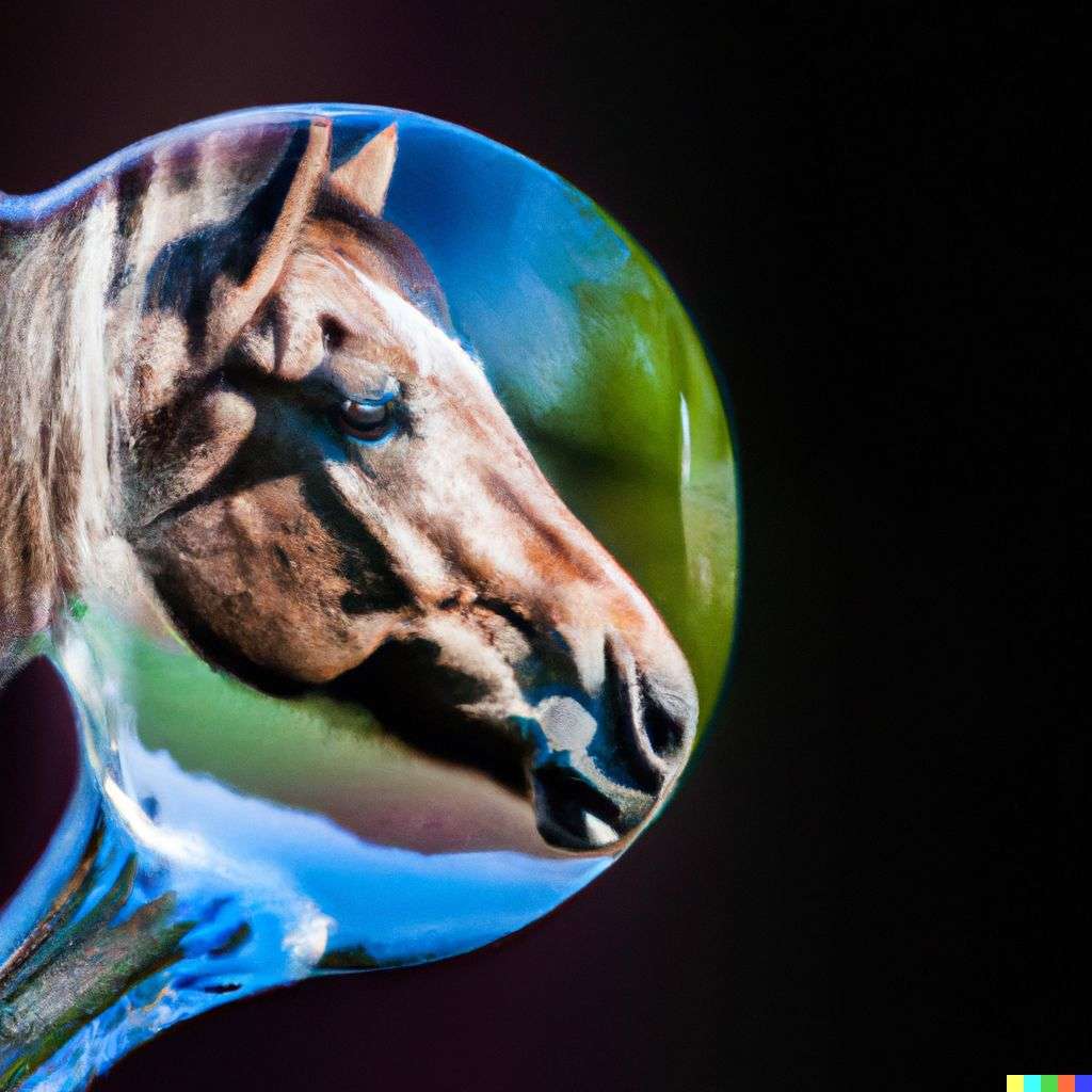 a horse, refraction